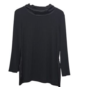 Fabiana Filippi Black Long Sleeve Tunic Cowl Neck Womens US SIZE SMALL
